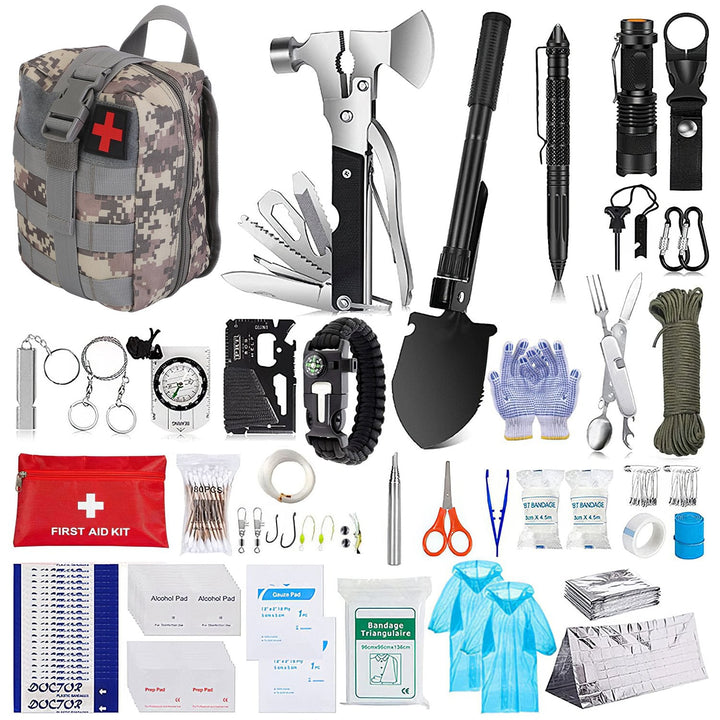 LakeForest 125-Piece Emergency Survival & First Aid Kit