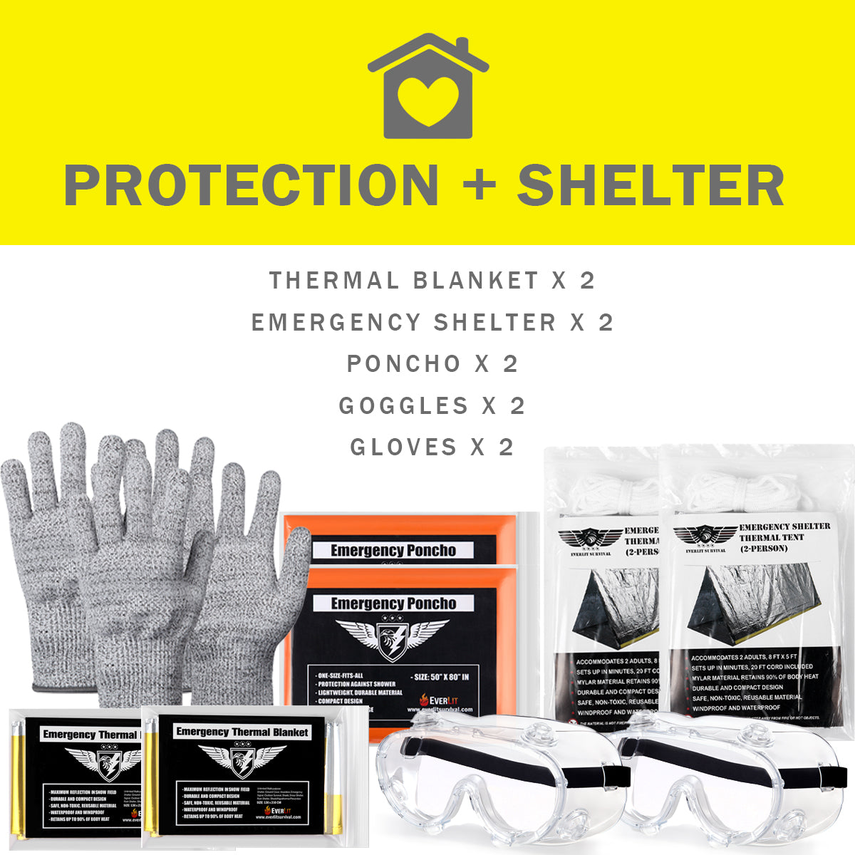 Everlit STORM II 2-Person 72-Hour Emergency Survival Kit