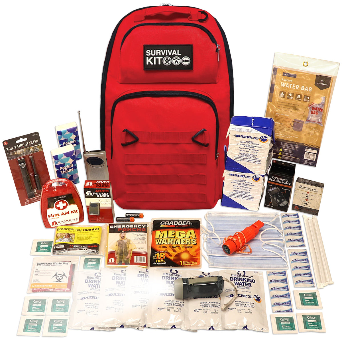 Quake Kits Prepared Emergency Survival Kit & Go Bag