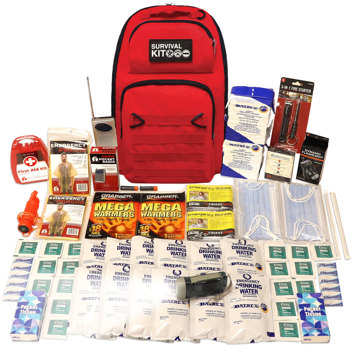 Quake Kits Prepared Emergency Survival Kit & Go Bag