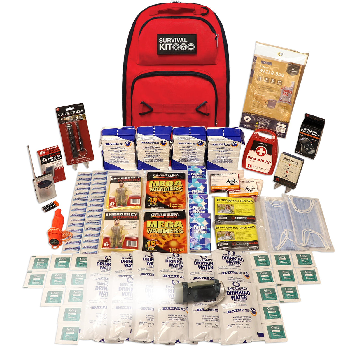 Quake Kits Prepared Emergency Survival Kit & Go Bag
