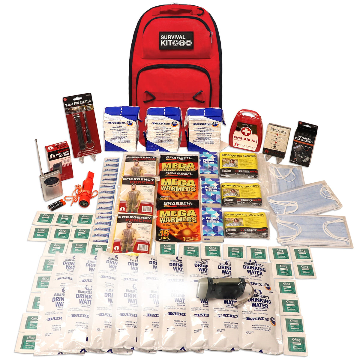 Quake Kits Prepared Emergency Survival Kit & Go Bag