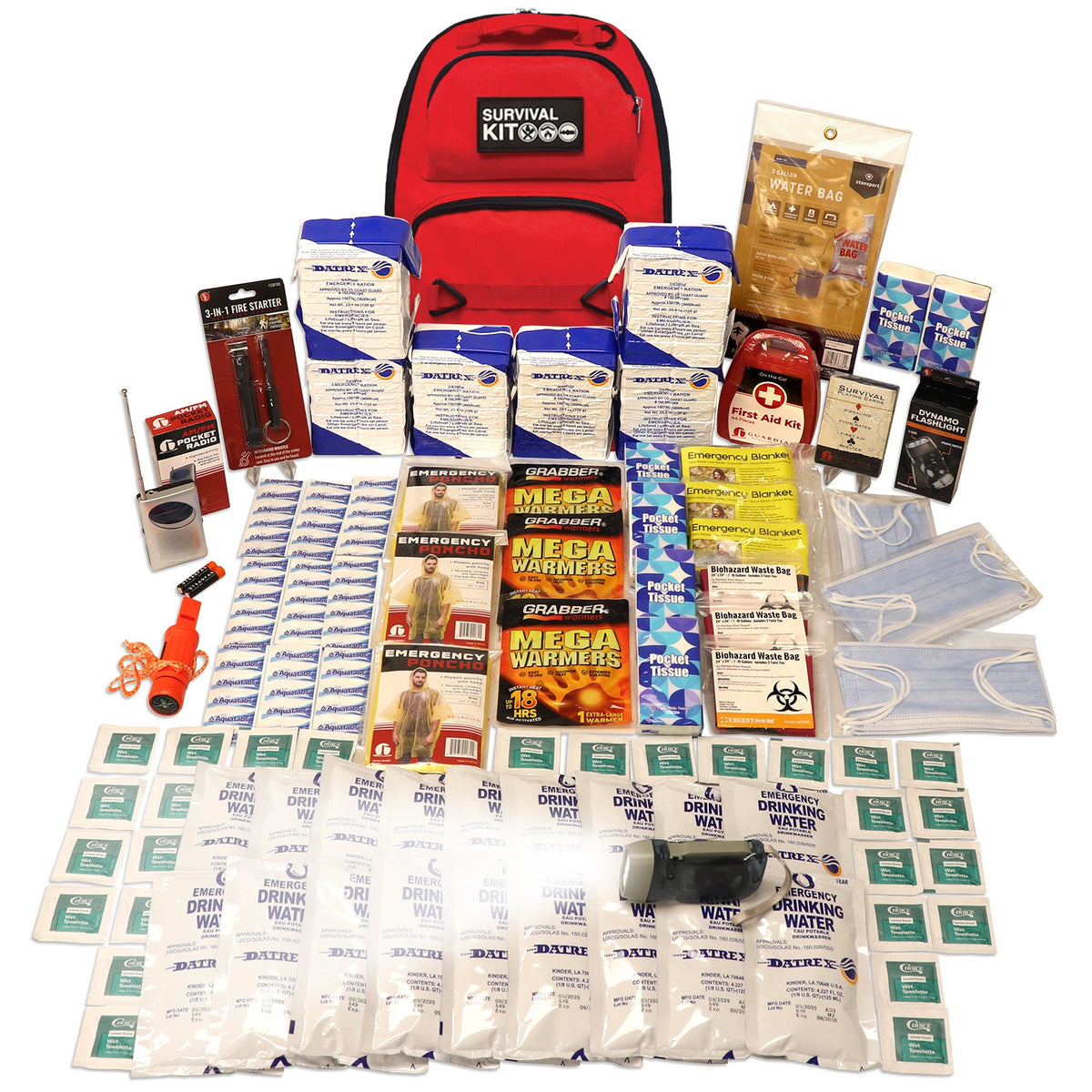Quake Kits Prepared Emergency Survival Kit & Go Bag