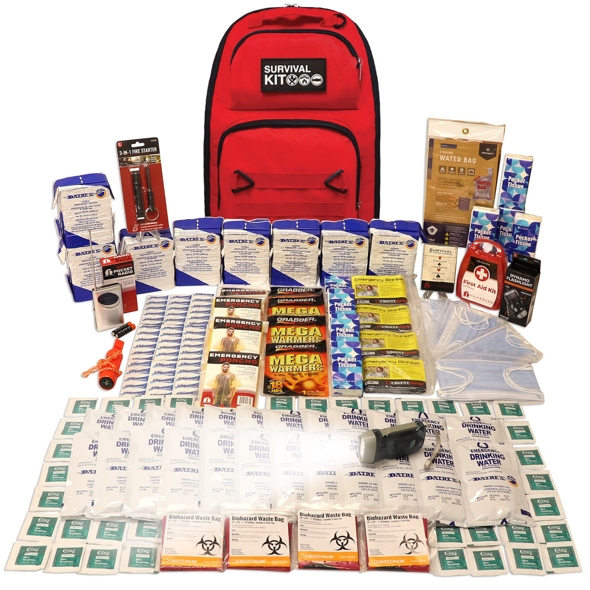 Quake Kits Prepared Emergency Survival Kit & Go Bag