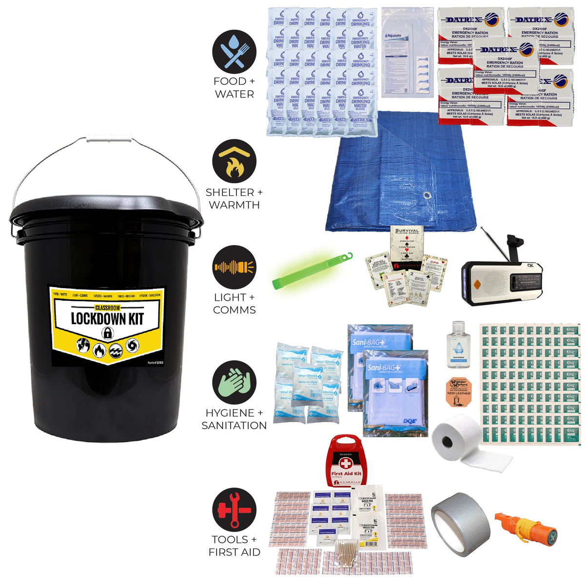 Quake Kits Deluxe Classroom Emergency Lockdown Kit