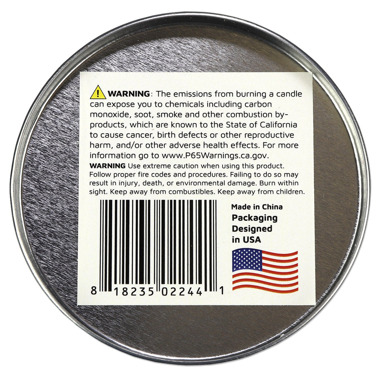 Quake Kits 3-Wick Emergency Candle in Metal Tin