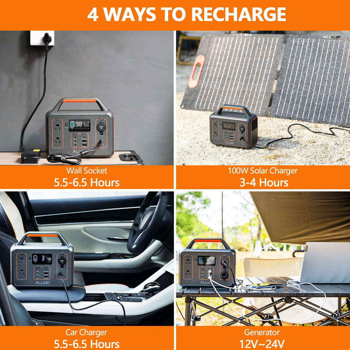 ALLWEI Portable Power Stations & Solar Panel Bundles