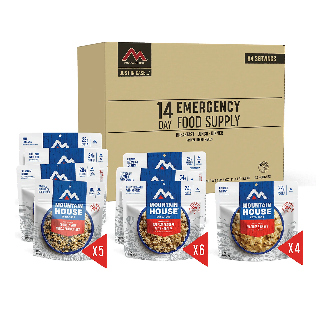 Mountain House 14-Day Freeze-Dried Emergency Food Supply