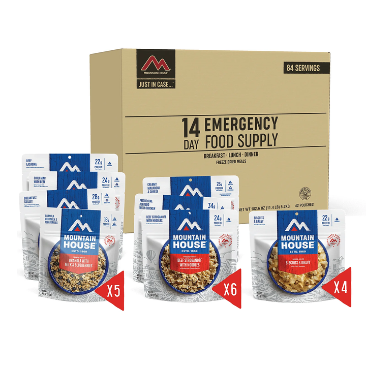 Mountain House 14-Day Freeze-Dried Emergency Food Supply