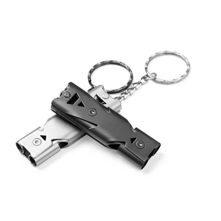Stainless Steel Emergency Survival Whistle with Key Ring
